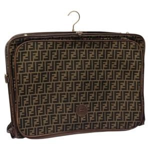 FENDI Zucca Canvas Garment Cover Brown Auth fm4432